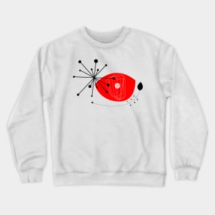 Composition with a red eye, flower and star. Crewneck Sweatshirt
